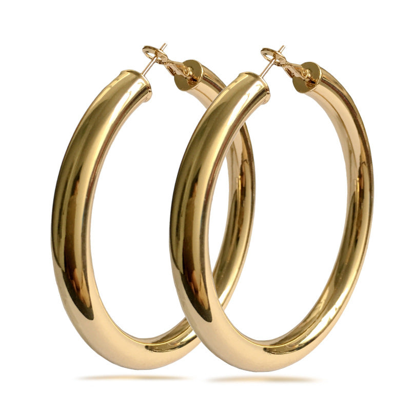 Wholesale Circle Exaggerated Alloy Earrings